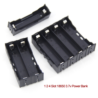 1 2 4 Slot 18650 3.7v Power Bank Cases box holder High quality DIY battery hard case Container With Hard Pin Easy welding W1