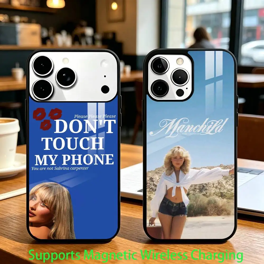 S-Sabrina C-Carpenter Singer Phone Case For iPhone 18 17,16,15,14,13,12,Plus,Pro Supports Magnetic Wireless Charging