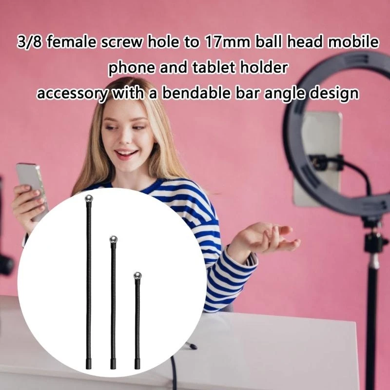 

HX6A Gooseneck Metal Hose for Camera and Video Lighting Mount Cellphone Camera Support Flexible Arm Easy Positioning Hose