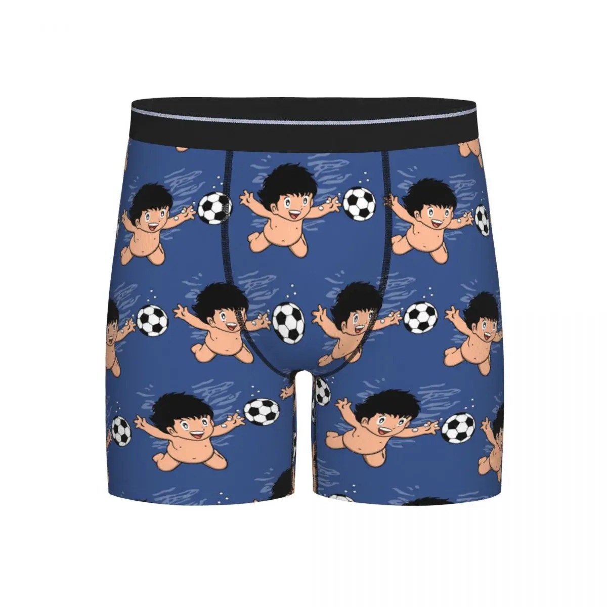 

Long Boxer Underpants Shorts Captain Tsubasa Cartoon Panties Men's Ventilate Underwear for Homme Man Boyfriend Gifts