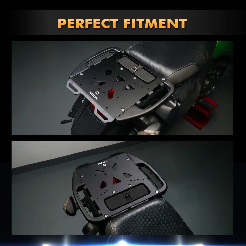 リア荷物ブラケットラックキャリアプレートキット Kawasaki KLR650 KLR 650 2008-2018 2009 2010 2011 2012 2013 2014 2015