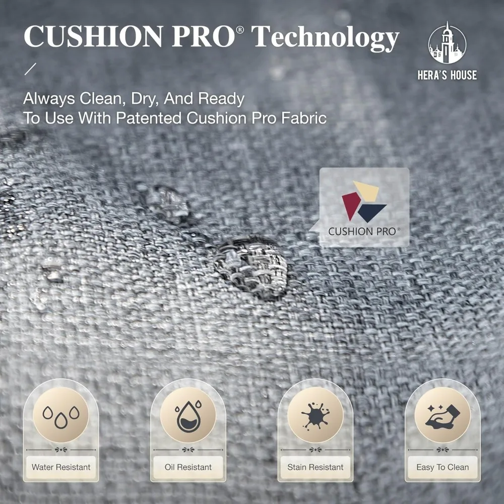 

Patio Furniture Set, All Weather 5 Pieces Metal Outdoor Conversation Set with Sofa, Chairs and Coffee Table