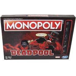 Hasbro Monopoly Marvel Marvel Deadpool Toy English Board Game Family Gathering Puzzle Game Boxed Gift Children's Adult Toys