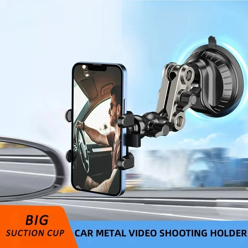 New Car Phone Mount Video Recording Universal Magic Arm Suction Car Phone Holder Mount Windshield Window Glass Vlog Shooting
