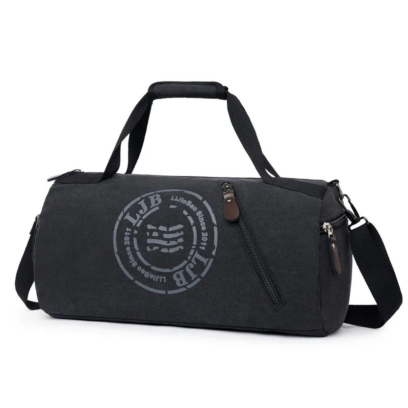 Canvas Travel Bag for Men and Women, Fitness Sports Bag, One Shoulder Bag, Portable, Exercise, Large Capacity, Male, Female