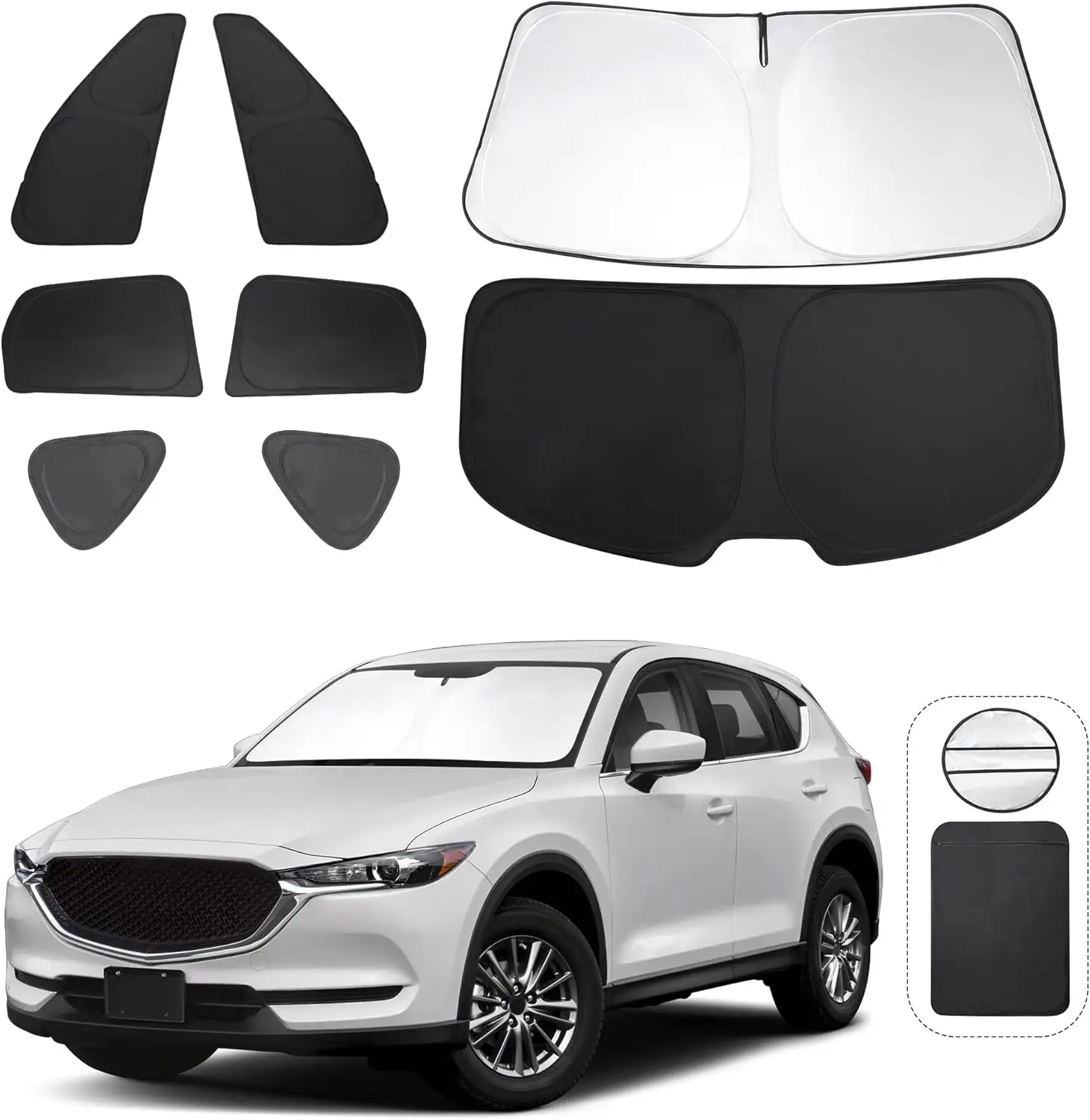 

Car Window Shades for Mazda CX-5 2017-2026, Sun UV Protection & Privacy for Camping, Napping, Relaxing - 8PCS