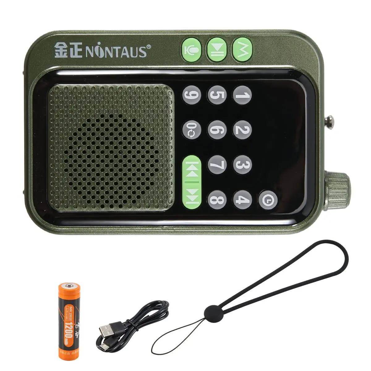 AT42  C90 Pocket FM Radio Digital Radios Receiver Wireless Bluetooth MP3 Speaker with LED Display Recording Sleep Timer A