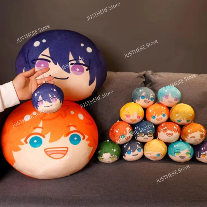 Anime Ensemble Stars Plush Toys Back Cushion Kawaii Tsukinaga Leo Sakuma Rei Kagehira Mika Sofa Decorative Pillow Xmas Gifts