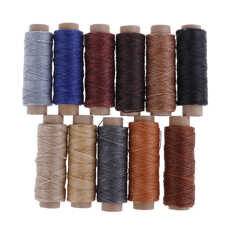 50m/Roll Leather Sewing Flat Waxed Thread Wax String Hand Stitching Craft 150D