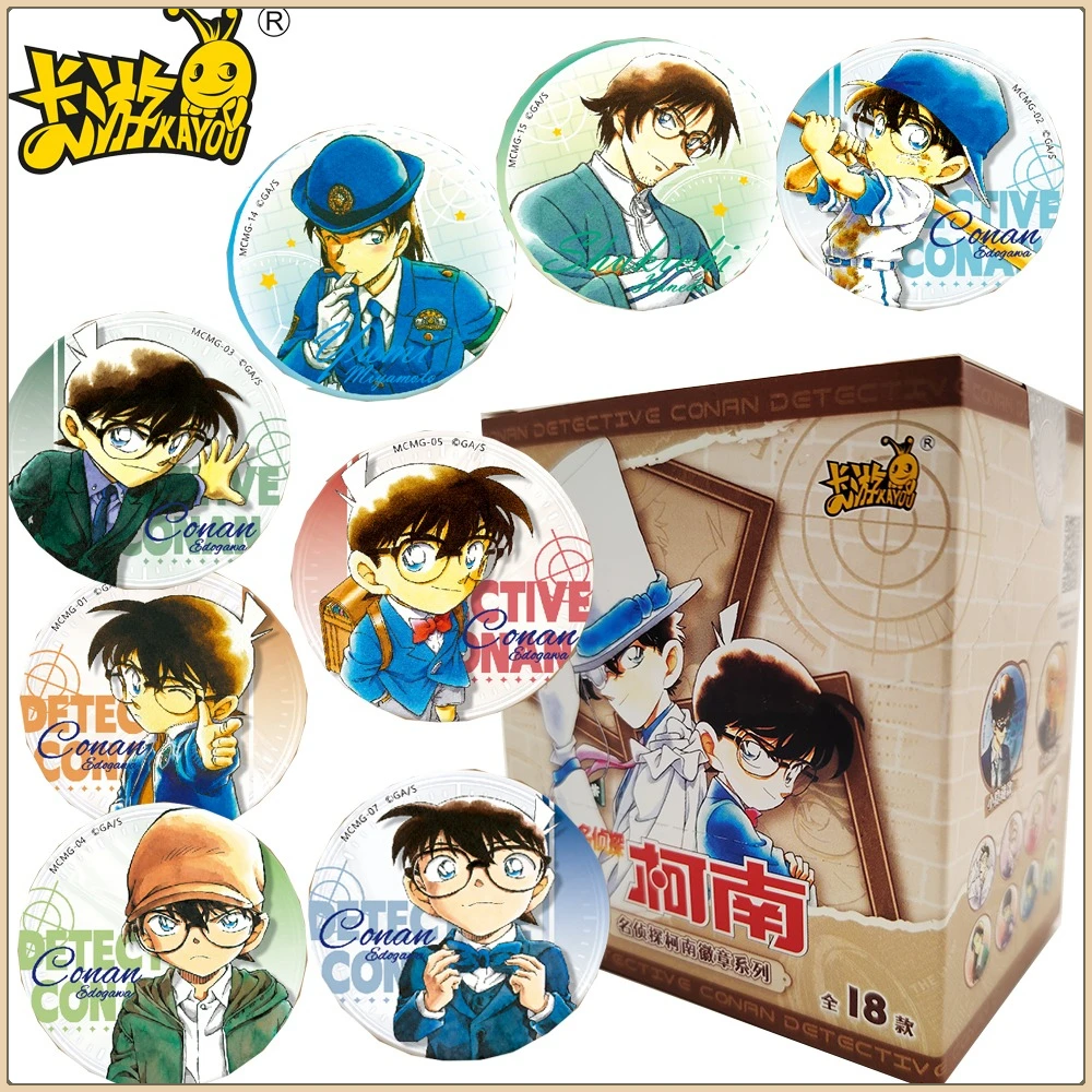 

New Kayou Detective Conan Anime Collection Badge Cartoon Brooches for Backpack Cothes Accessories DIY Handmade Gifts Wholesale