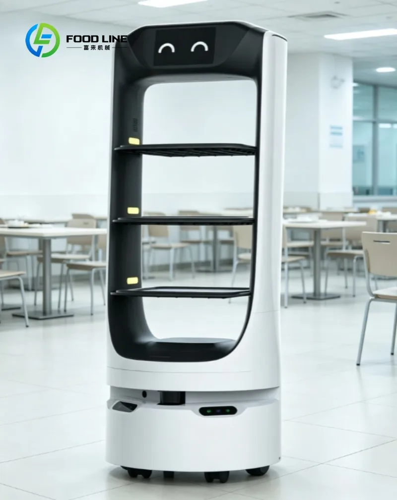 Custom Made Smart and Safe Food Delivery Intelligent Robot for Restaurant Robot Service