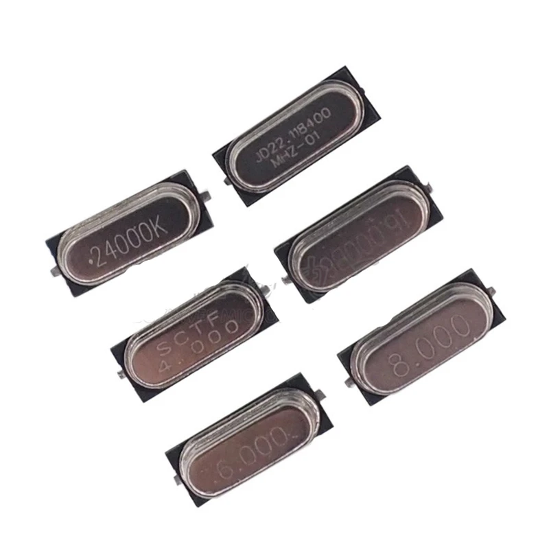 10PCS HC-49S SMD Passive Crystal 49S 4/6/8/12/16/20/24/11.0592M