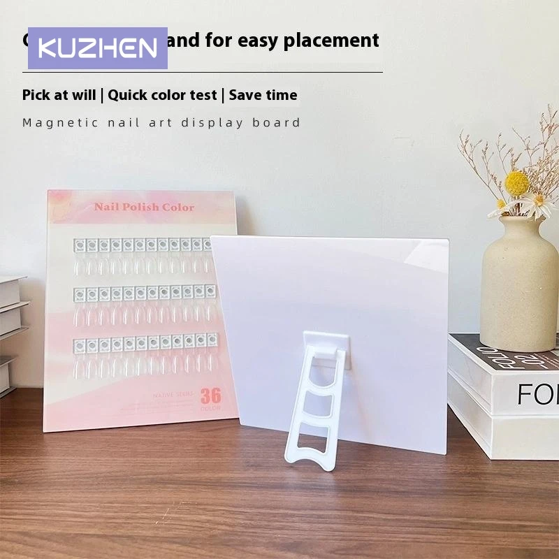 24/36/48Colors Nail Gel Polish Color Testing Tools Separable Magnetic Tips Nail Color Board Try-on False Nail Tips Showing Board
