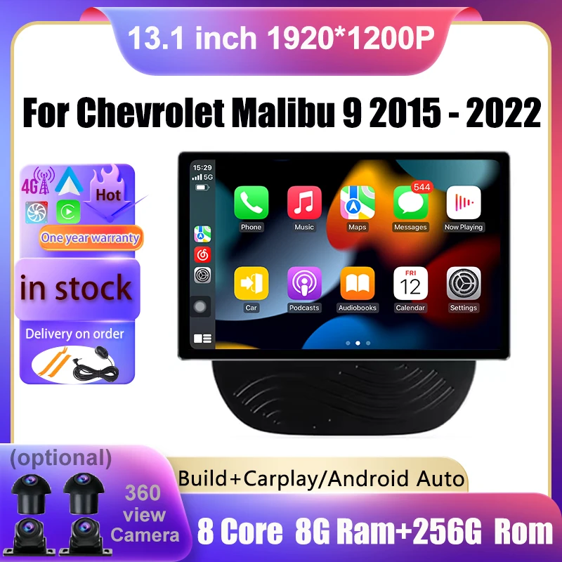 

13.1inch Android 14 Car Radio For Chevrolet Malibu 9 2015-2022 Navigation GPS Multimedia Video Player Carplay Head Unit Tools