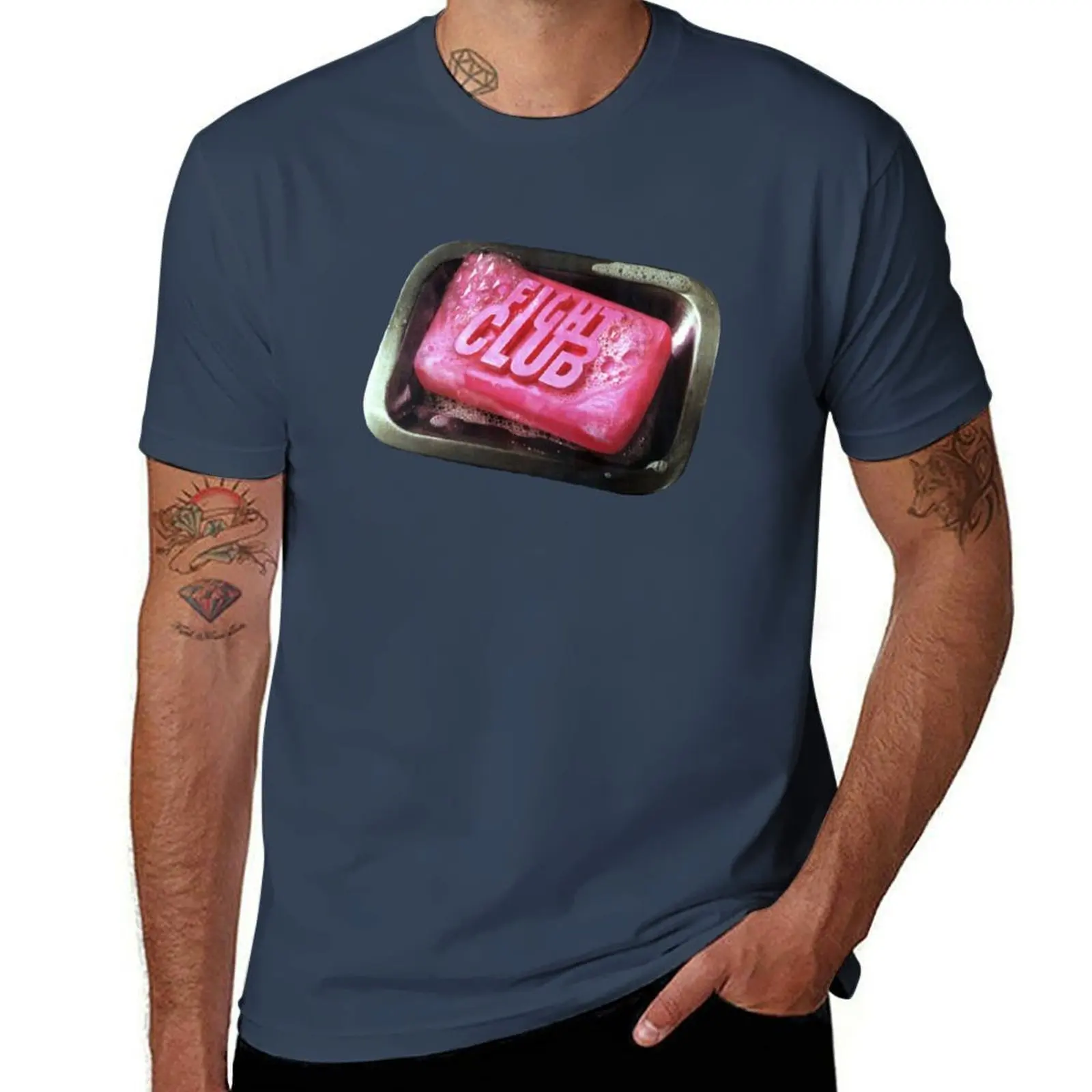 

Soap Club Fight T-Shirt Minimalist Plain Crew Neck T-Shirt