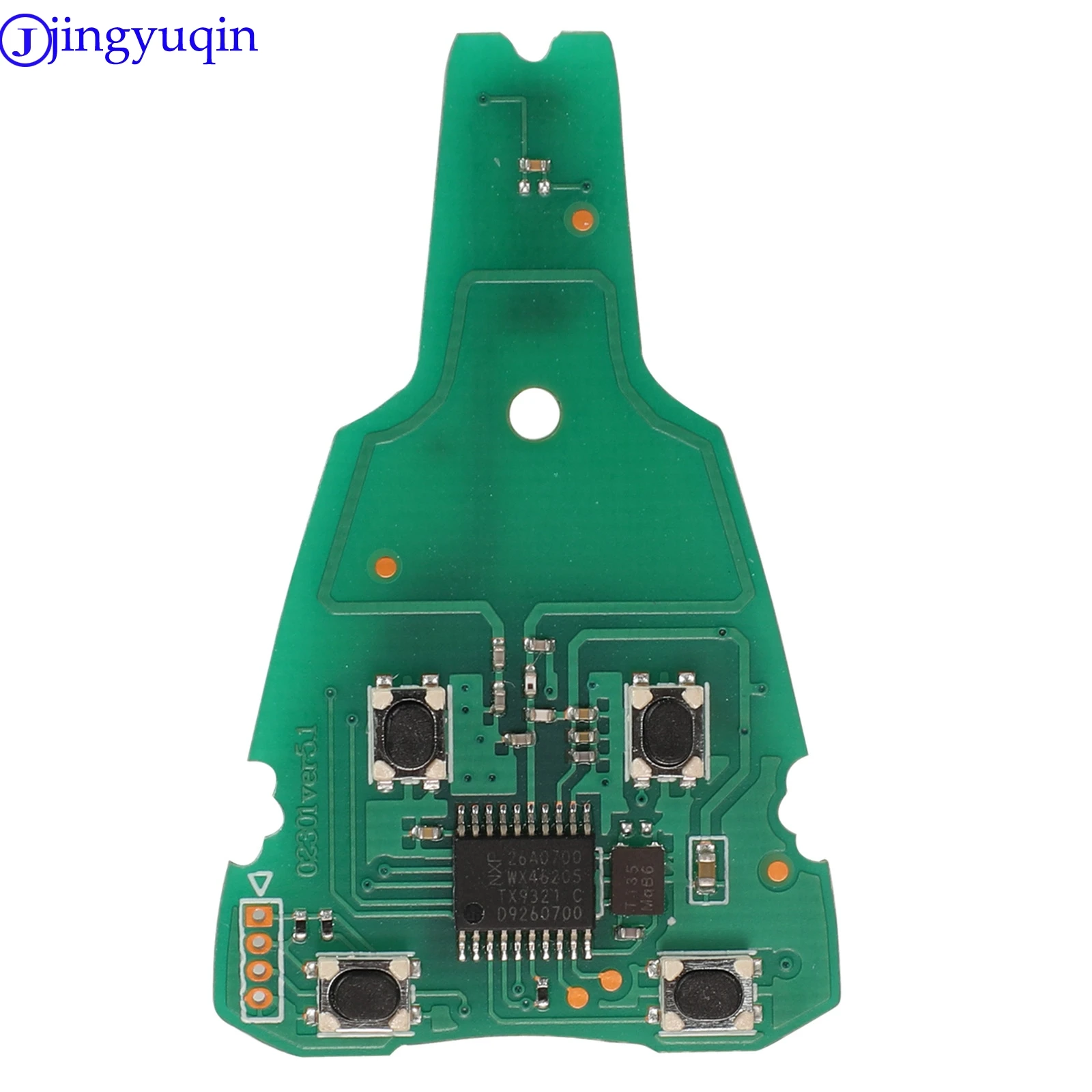 jingyuqin Remote Key Fob 433Mhz PCF7946AT For SAAB 9-3 9-5 2003-2010 LTQSAAM433TX Replacement Refit Car Remote Board Only