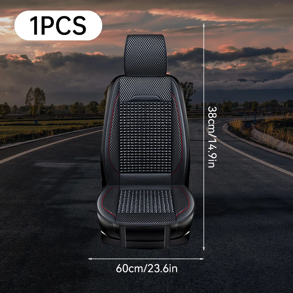 Auto Holz Perle Sitzkissen Sommer Coole Leder Auto Sitz Abdeckung Atmungsaktive Handgemachte Auto Sitz Matte Pad Universal Auto Zubehör – Detail 5