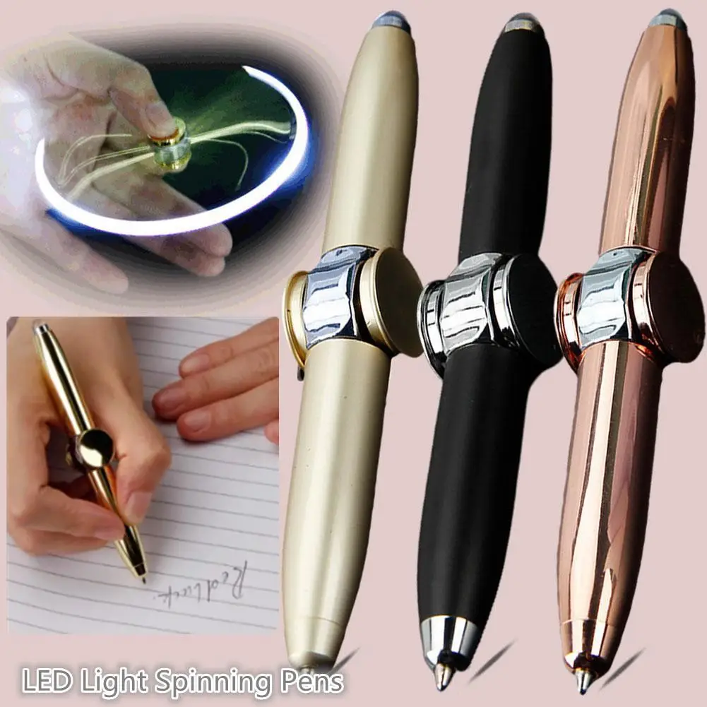 

Metal Luminous Spinner LED Light Pens Release Pressure Student Gift