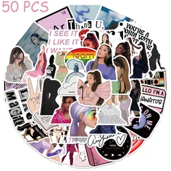 50 Stuks Hot Singer Ariana Grande Stickers Superster Concerten Stickers Voor Telefoon Laptop Koffer Skateboard Gitaar Esthetische Stickers