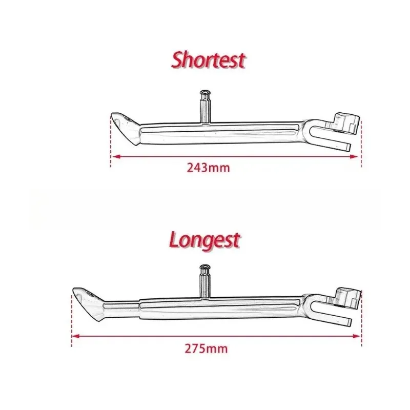 

Uiz For Adjustable Kickstand Foot Side stand Support YZF R3 R25 MT-03 MT03 2014 2015 2016 2017 2018