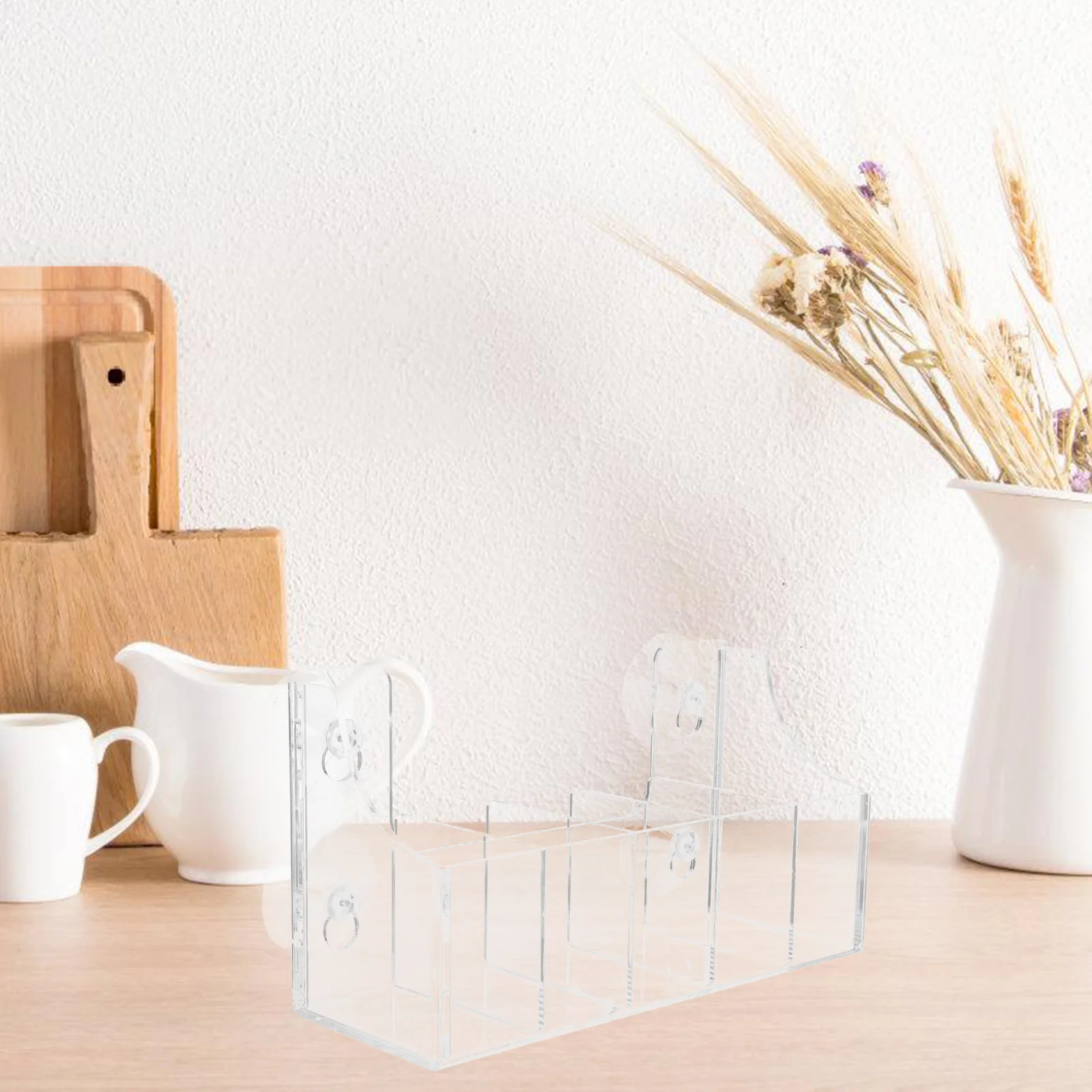 

Beverage Suction Cup Rack Kitchen Refrigerator Acrylic Fridge Spice Shelf Sucker Holder Freezer Door Organizer Storage