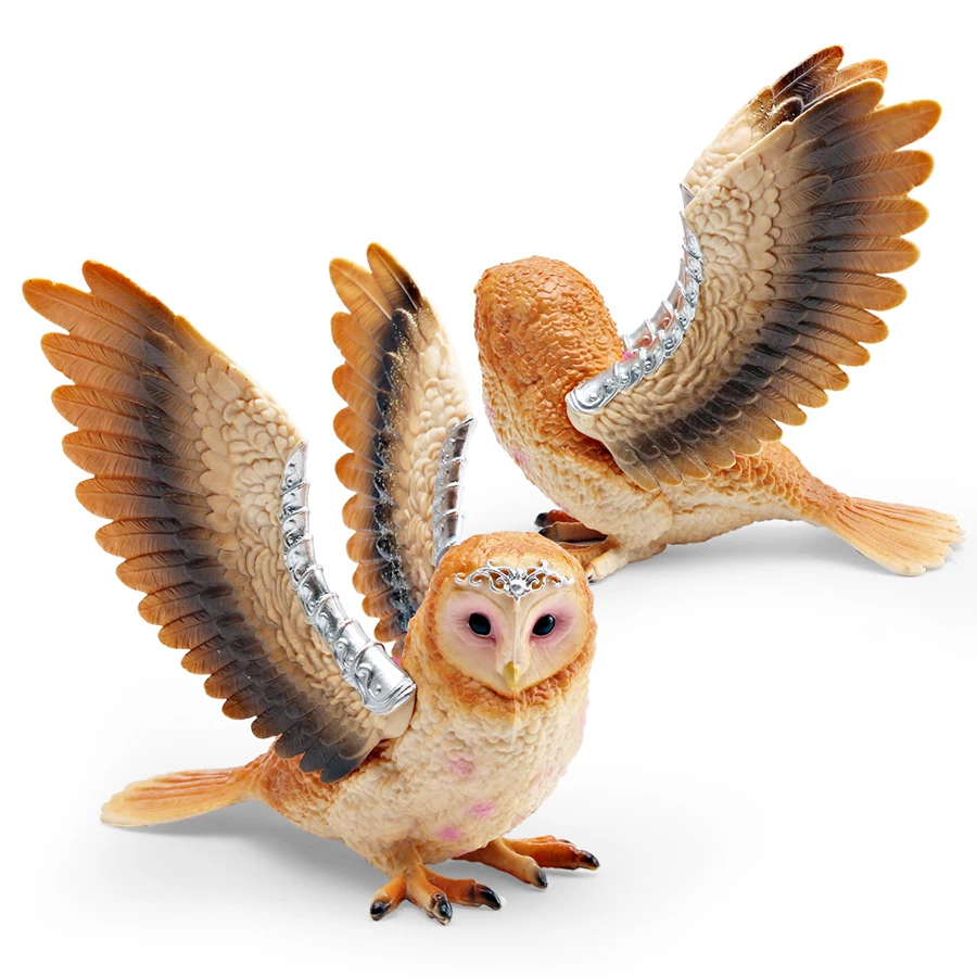 Simulation Birds of Prey Bald Eagle Snowy Owl Barn Owl Bird Model Animal Figurine Home Decor Fairy Garden Decoration Craft