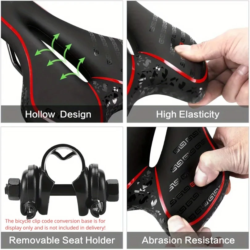 MTB Mountain Bike Seat Road Bicycle Saddle Comfortable Soft Cycling Cushion Exercise Bike Saddle for Men and Women Wholesale