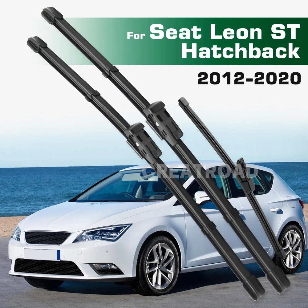 

Комплект стеклоочистителей GREATROAD для Seat Leon ST Hatchback 2012-2020, передние и задние щетки стеклоочистителя, щетка для лобового стекла, окон