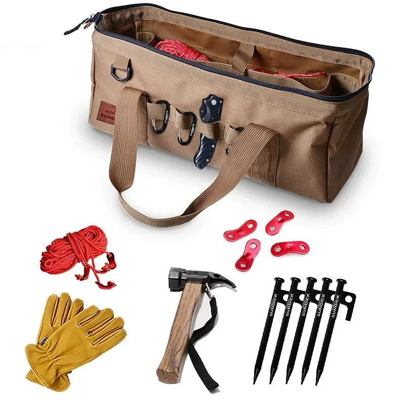 

Outdoor camping tent accessories organization storage bag debris bag camp hammer handbag waterproof wear-resistant