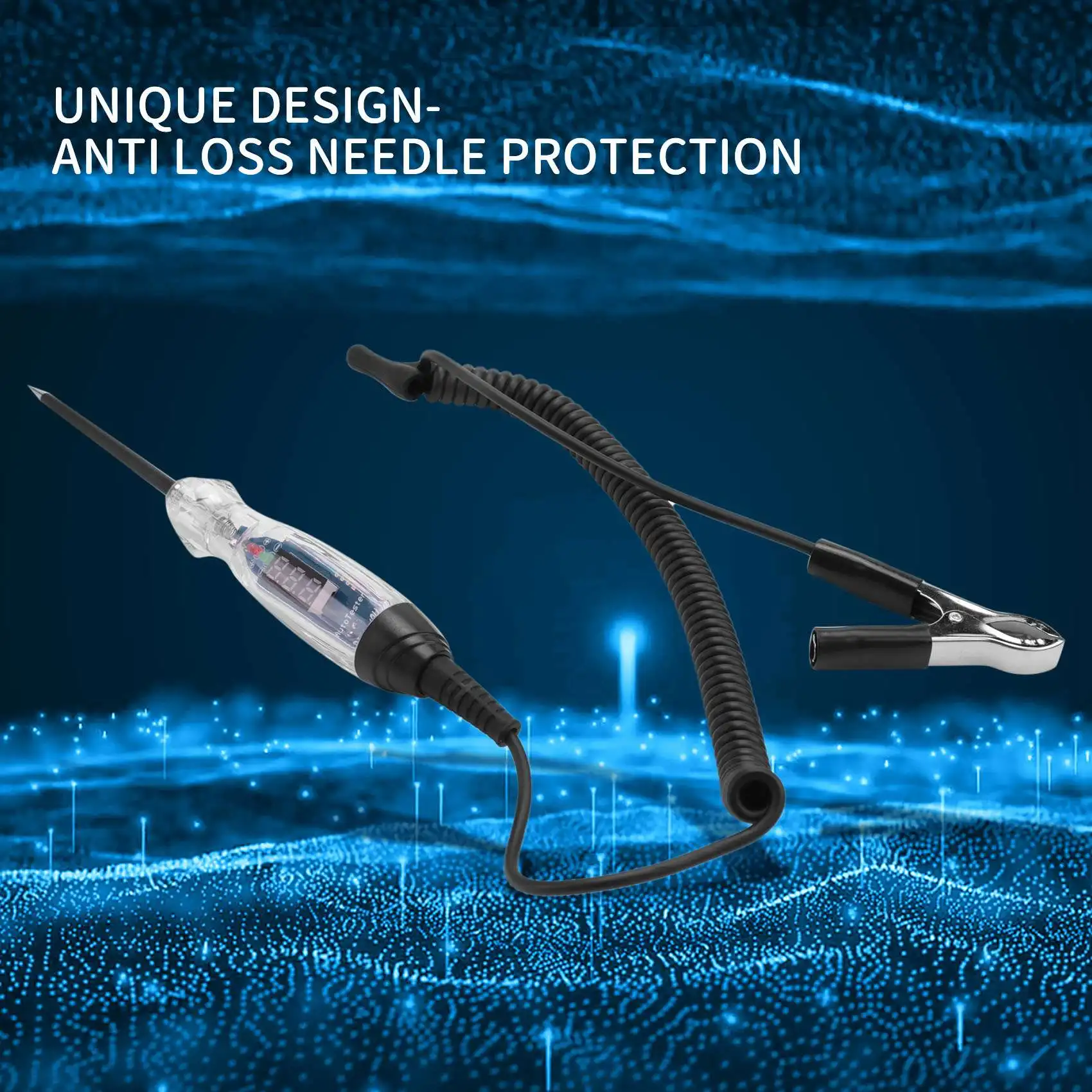 Automotive Test Light 3-60V DC Digital LED Ciruit Tester Auto Bidirectional Voltage Tester Electric Test Pen