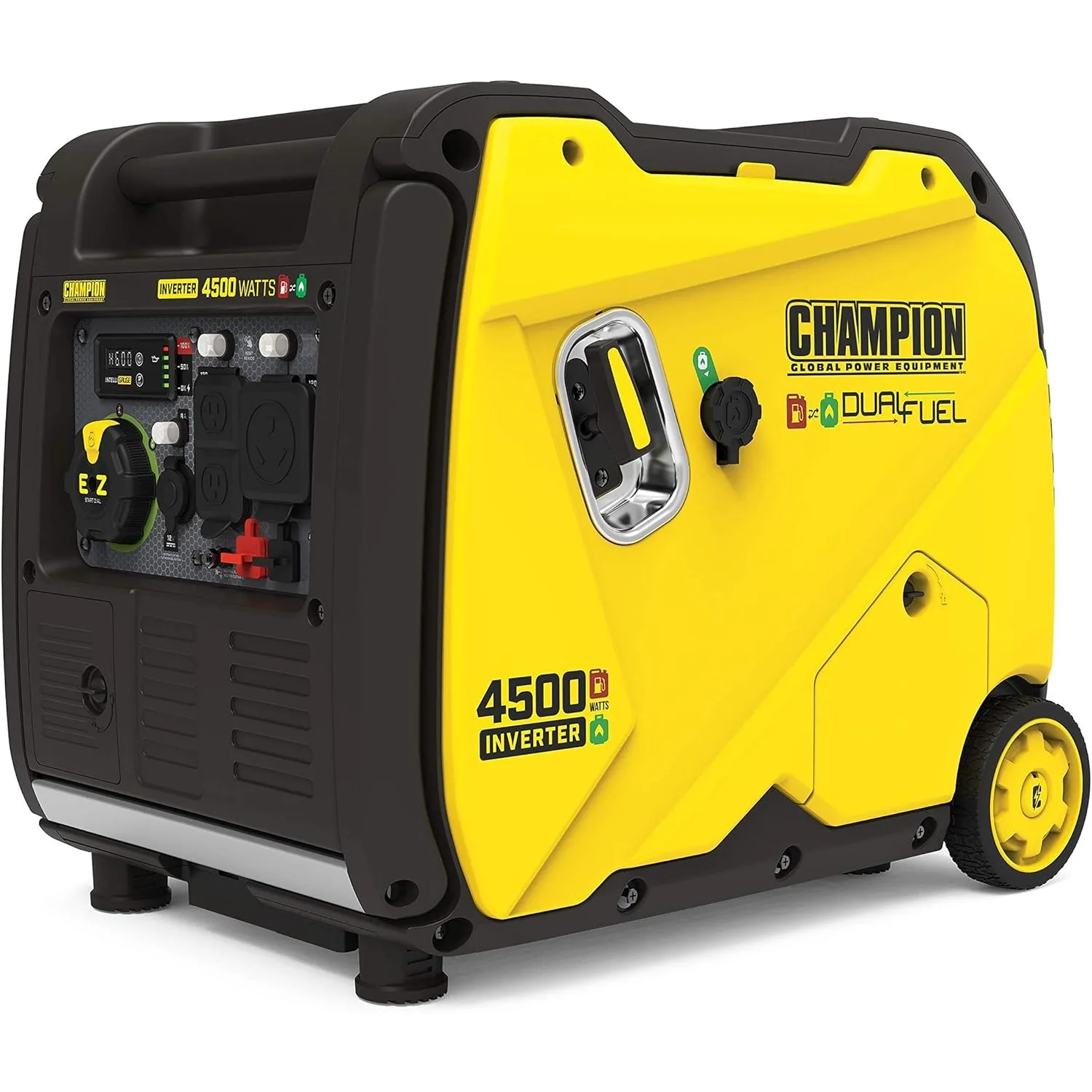 4500-Watt Electric Start Dual Fuel RV Ready Portable Inverter Generator with Quiet Technology