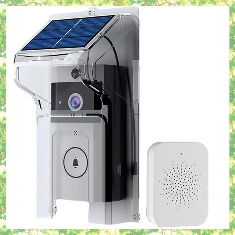 Campanello visivo intelligente Telecamera Ricarica solare wireless Visione notturna impermeabile Campanello HD per casa intelligente Citofono bidirezionale Voce