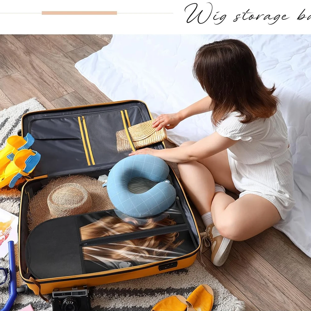 حقيبة تخزين وصلات الشعر الطويلة جدًا مع شماعة، 6/2 مجموعتان من مقاسين للشعر المستعار المتعدد، شماعة مقاومة للغبار لوصلات الشعر