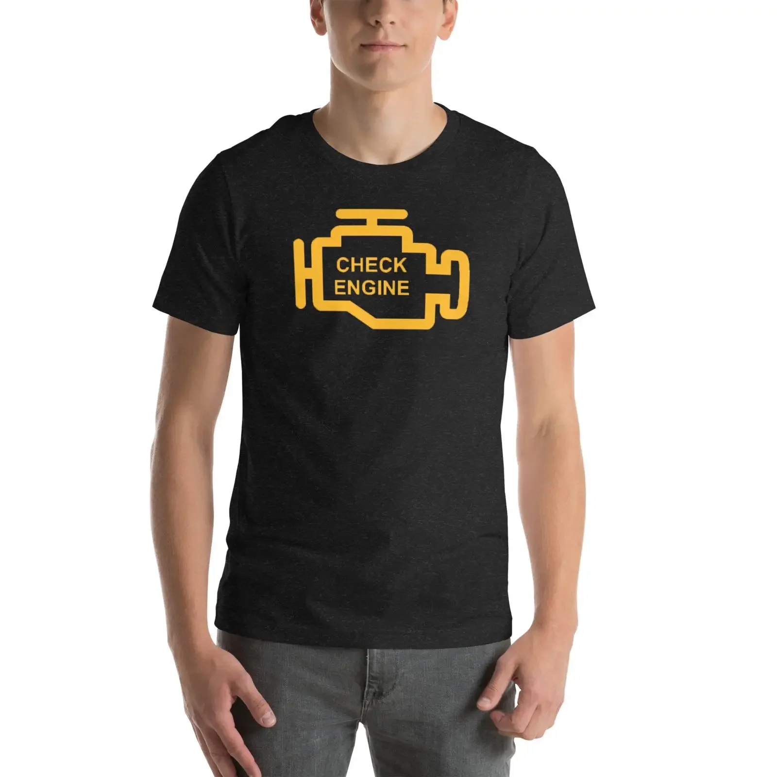 Check Engine Light T Shirt Funny Mechanic  vintage Washed Casual streetwear Stylish Versatile Comfortable Slightly Unisex