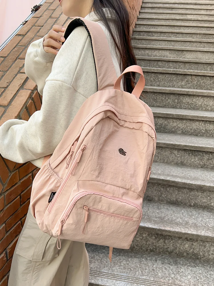 

2025 New Lightweight Simple Large Capaci Dual oulder Bag Women's Travel Bapa Mountain Climbing Tour College Student B...