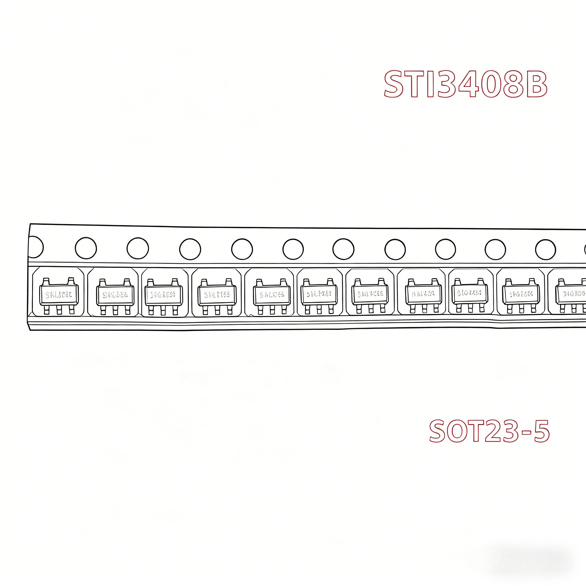20PCS 50PCS 100PCS/Lot Original STI3408B SOT23-5 Synchronous Buck DC-DC converter screen printing S10B IC