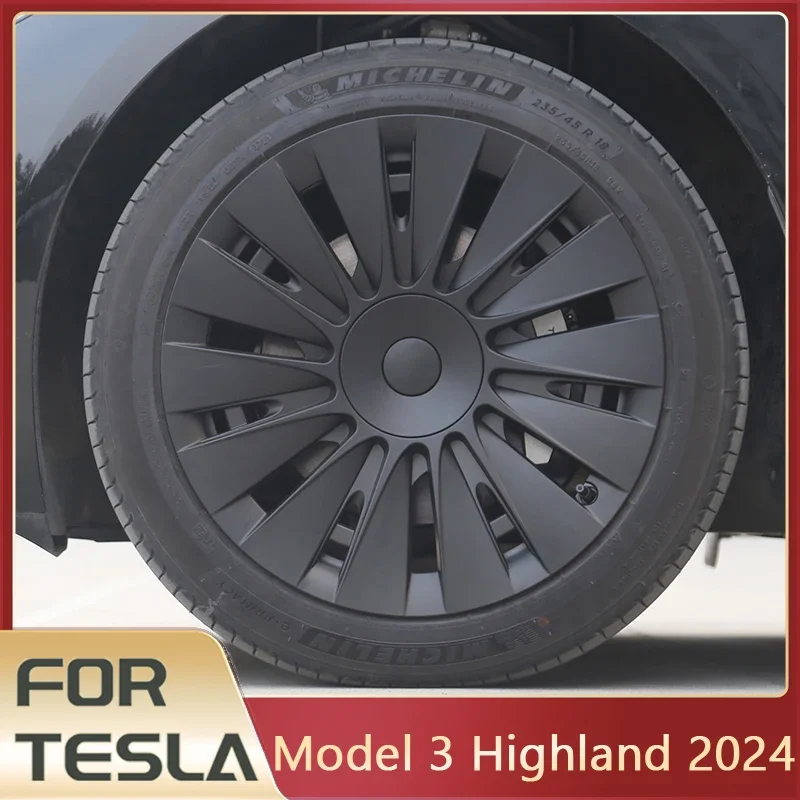 

4 шт. крышка ступицы для Tesla Model 3 Highland 2024, крышка ступицы 18 дюймов, сменная крышка ступицы для Tesla Model 3 Highland