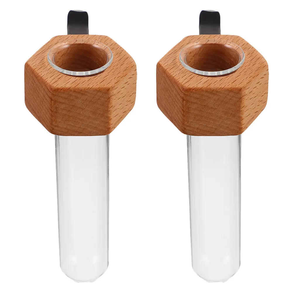 

2Pcs Car Propagation Vase Vent Clip - Stylish Glass Tube Plant Holder for Car Air Conditioning Vent Decorative Interior Ornament