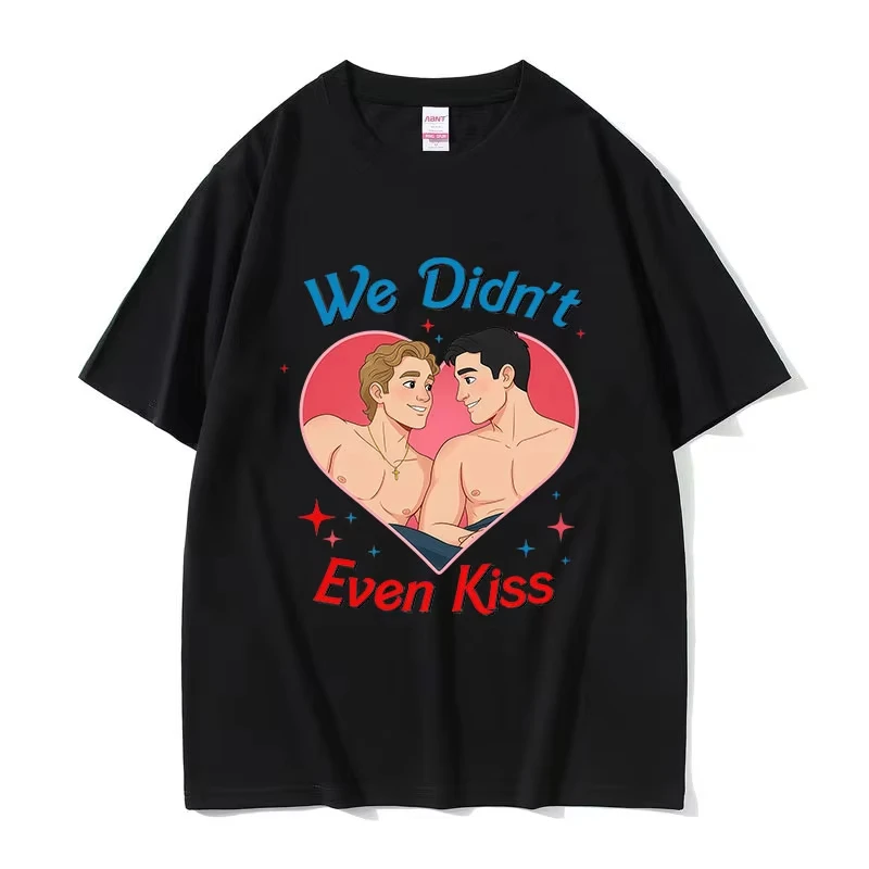 Heated Rivalry We Didn't Even Kiss Heart Graphic T-Shirts 2026 Summer Men's Women's Luxury Fashion Cotton T-shirt Street Y2K