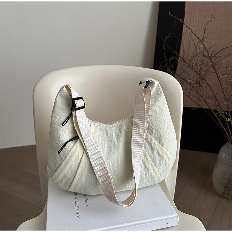 

High-end Casual Messenger Bag Solid Color Versatile Shoulder Bag Crescent-shaped Brand Designer Bag Large-capacity Dumpling Bags