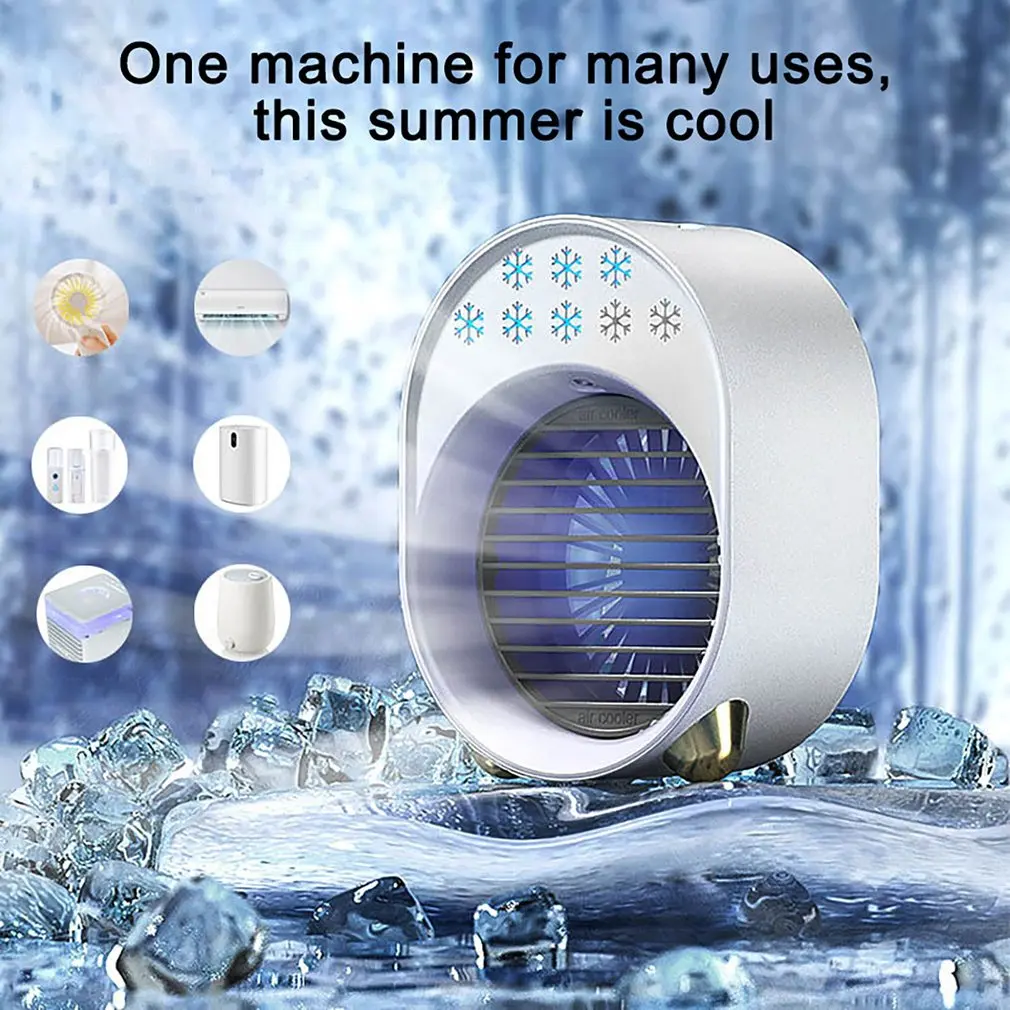 Mini Air Conditioner Portable Fan USB Rechargeable Multifunctional Humidifier For Office Personal Air Cooler For Indoor New 2023