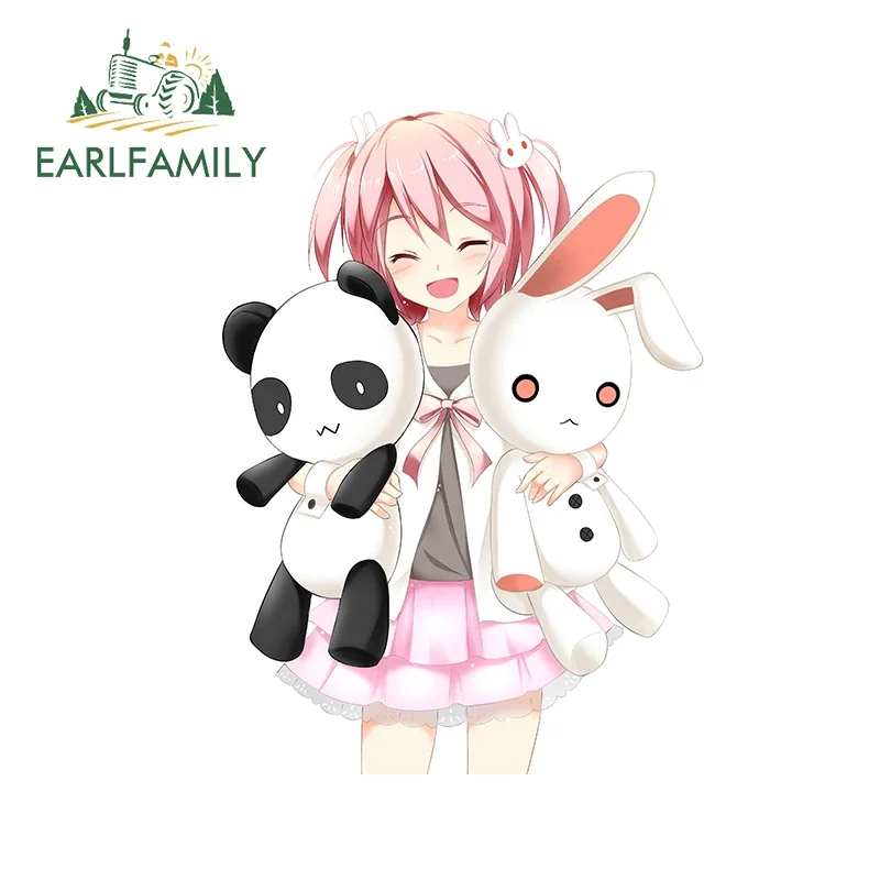 

EARLFAMILY, 13 см x 9,5 см, аниме, Женская фотосессия, Милая с животными, водонепроницаемая фургон с окошком, гоночный Декор