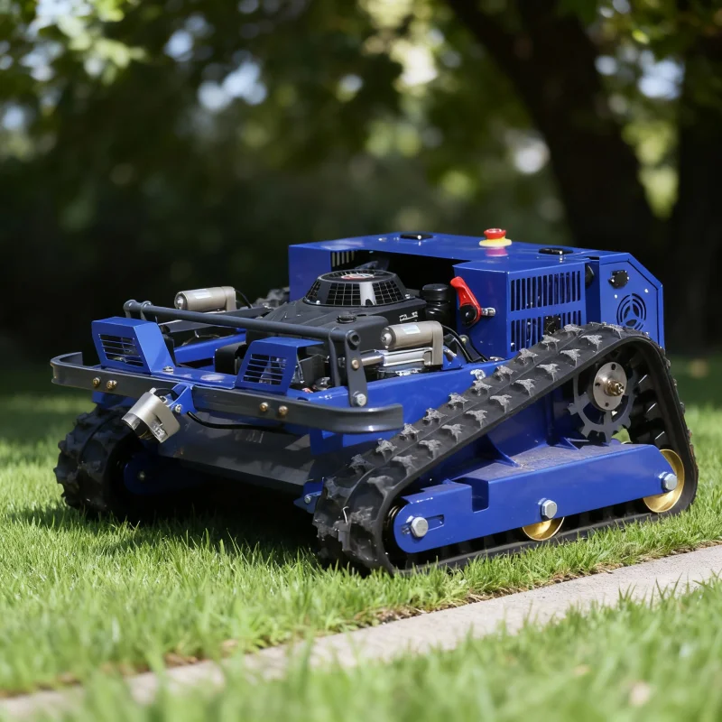 روبوت قص العشب الزاحف ذاتي الدفع للتحكم عن بعد المعتمد من CE - تصميم جديد بعرض القطع 550 مم