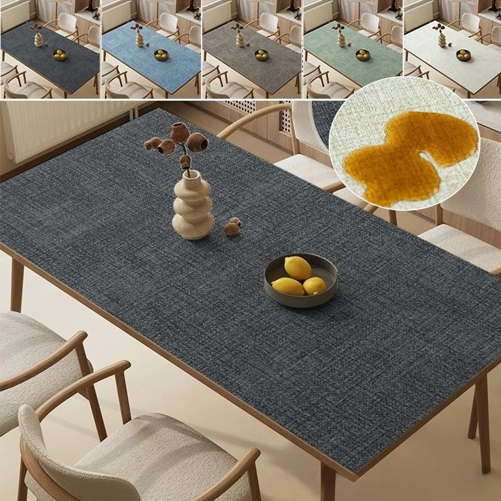 1pc Soft Durable Square Table Cover,Waterproof Linen-cottonTablecloth -Washable Tablecloth Tea Table Cloth Table Cover Desk Mat