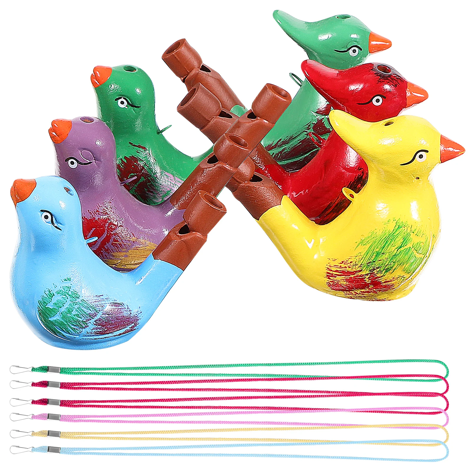 

6 Pcs Bird Whistle Camping Train Toys Rescue Sports Water Warbler Funny Animal Noise Maker Shaped
