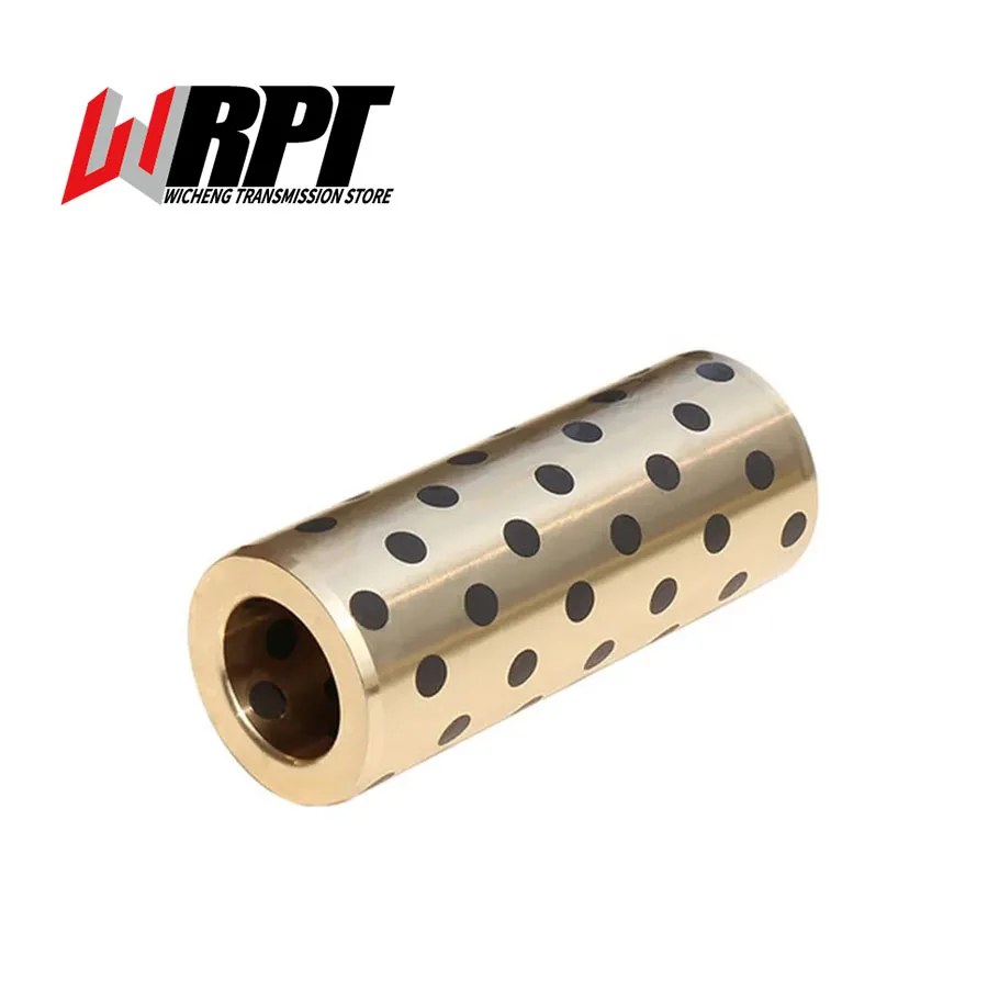 

Linear Bearing Extended Graphite Copper Sleeve Wear-Resistant Oil-Free Self-Lubricating Bushing Guide Sleeve LM6/8/10/12/13/16L