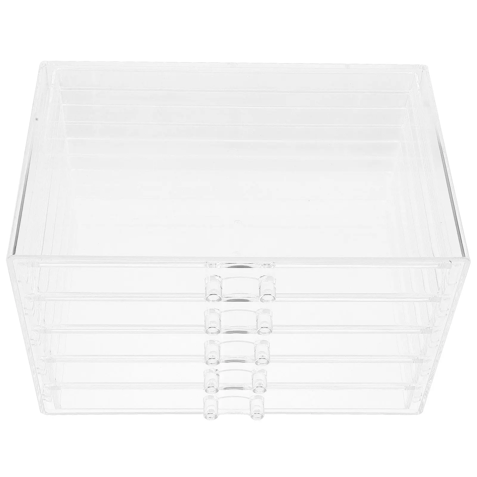 

Five Drawer Storage Box Acrylic Jewelry Organizer Clear Makeup Holder Lipstick Rack Desktop Tidy Box Household Storage