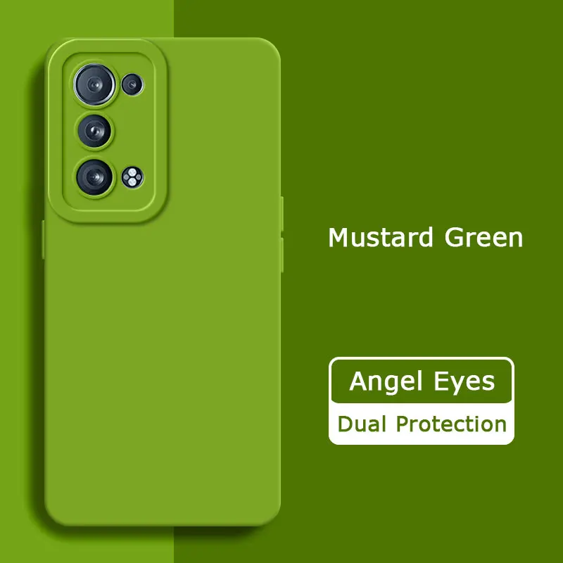 عيون الملاك مربع السائل غطاء من السيليكون ل ممن لهم Reno6 برو زائد 5G الهاتف الغطاء الخلفي رينو 6 6Pro لينة للصدمات مقاوم للماء درع
