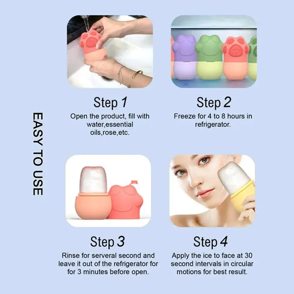 Novo rolo facial de gelo gua sha, rolo de inchaço, ferramentas de contorno, bandejas de cubos de gelo, bolas de gelo, massageador facial, ferramenta de cuidados de beleza