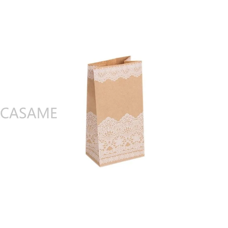 10 pcs  Kraft Paper Bags Treat Bags Mini Paper Bags Small Flat Favor Bag Silverware Bags Party Favor Bag Envelopes Merchandise